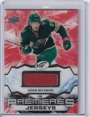 Adam Beckman [Jersey] Hockey Cards 2021 Upper Deck Ice Premieres Prices