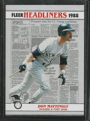 Don Mattingly #1 Baseball Cards 1988 Fleer Headliners Prices