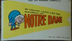 Notre Dame Football Cards 1967 Topps Comic Pennants Prices