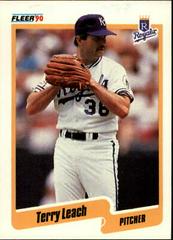 Terry Leach #111 Baseball Cards 1990 Fleer Prices