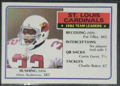 Ottis Anderson [Cardinals Team Leaders] Football Cards 1983 Topps Prices