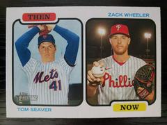 Tom Seaver, Zack Wheeler #TAN-SW Baseball Cards 2022 Topps Heritage Then and Now Prices