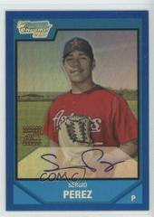 Sergio Perez [Refractor Autograph] Baseball Cards 2007 Bowman Chrome Prospects Prices