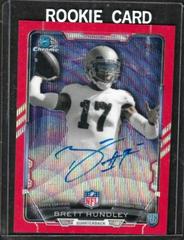 Brett Hundley [Red Wave] Football Cards 2015 Bowman Chrome Rookie Refractor Autographs Prices