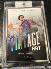 Cade Cunningham [Vintage Art] #282 Basketball Cards 2021 Panini Noir Prices