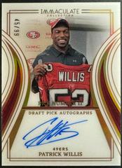 Patrick Willis #16 Football Cards 2023 Panini Immaculate Draft Pick Autograph Prices