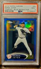 Derek Jeter [Jumping Blue Refractor] #84 Baseball Cards 2012 Topps Chrome Prices