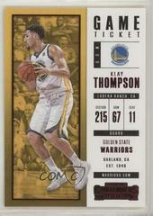 Klay Thompson Game Ticket Basketball Cards 2017 Panini Contenders Prices