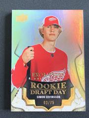 Simon Edvinsson [Gold] #RDD-SE Hockey Cards 2023 Upper Deck Black Diamond Exquisite Collection Rookie Draft Day Prices
