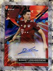 Robert Lewandowski [Red Wave] #BA-RL Soccer Cards 2021 Topps Finest UEFA Champions League Autographs Prices