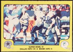 Super Bowl VI #62 Football Cards 1978 Fleer Team Action Prices