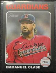 Emmanuel Clase [Black Border] #129 Baseball Cards 2024 Topps Heritage Prices