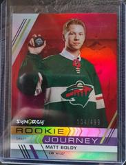 Matt Boldy [Red] Hockey Cards 2022 Upper Deck Synergy Rookie Journey Draft Prices