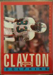 Mark Clayton [Hand Cut] #C Football Cards 1985 Topps Box Bottoms Prices