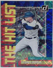 Corey Seager [Blue] #THL-12 Baseball Cards 2022 Panini Donruss The Hit List Prices