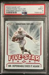 Jonathan Taylor [Red] #41 Football Cards 2020 Sage Hit Prices
