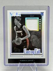 Nikola Jovic #CCM-NKJ Basketball Cards 2022 Panini Noir Casting Call Memorabilia Prices
