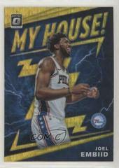 Joel Embiid [Gold Wave] Basketball Cards 2019 Panini Donruss Optic My House Prices