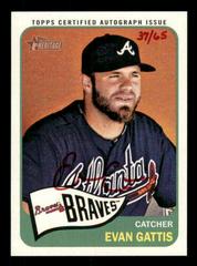 Evan Gattis [Red Ink] Baseball Cards 2014 Topps Heritage Real One Autographs Prices