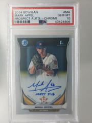 Mark Appel [Chrome Refractor] #MA Baseball Cards 2014 Bowman Prospect Autograph Prices