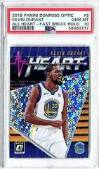 Kevin Durant [Fast Break Holo] #5 Basketball Cards 2018 Panini Donruss Optic All Heart Prices