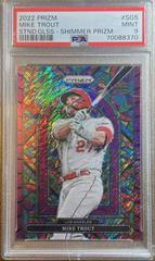 Mike Trout [Shimmer Prizm] #SG-5 Baseball Cards 2022 Panini Prizm Stained Glass Prices