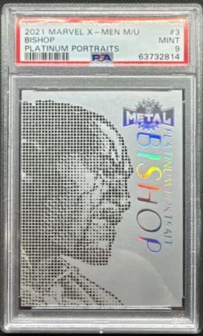 Bishop #3 Marvel 2021 X-Men Metal Universe Platinum Portraits