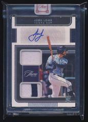 Josh Lowe Baseball Cards 2022 Panini Three and Two Rookie Dual Jersey Autographs Prices
