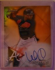 William Contreras [Orange Refractor] #BSRA-WC Baseball Cards 2021 Bowman Sterling Rookie Autographs Prices