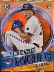 Nate Pearson [Orange Refractor] #RRY-NP Baseball Cards 2021 Bowman Chrome Rookie of the Year Favorites Prices
