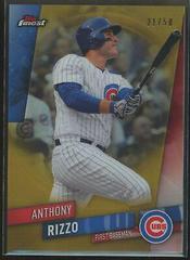 Anthony Rizzo [Gold Refractor] #65 Baseball Cards 2019 Topps Finest Prices