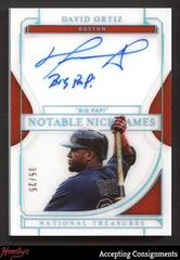 David Ortiz #NN-DO Baseball Cards 2022 Panini National Treasures Notable Nicknames Autographs Prices