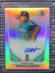 Edwin Diaz [Chrome Refractor] #ED Baseball Cards 2014 Bowman Prospect Autograph Prices