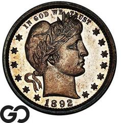 1892 [PROOF] Coins Barber Quarter Prices