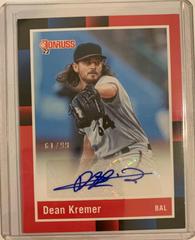 Dean Kremer [Red] #R88S-DK Baseball Cards 2022 Panini Donruss Retro 1988 Signatures Prices