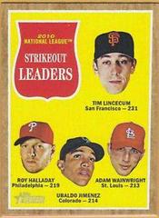 NL Strikeout Leaders #60 Baseball Cards 2011 Topps Heritage Prices