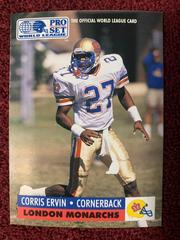 Corrie Ervin Football Cards 1991 Pro Set Wlaf Inserts Prices