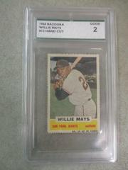 Willie Mays [Hand Cut] #13 Baseball Cards 1960 Bazooka Prices