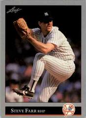 Steve Farr #20 Baseball Cards 1992 Leaf Prices