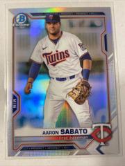 Aaron Sabato [Refractor] #BDC-163 Baseball Cards 2021 Bowman Draft Chrome Prices