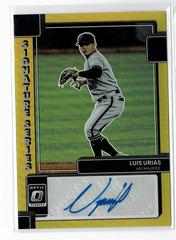 Luis Urias [Gold] #SIGS-LU Baseball Cards 2022 Panini Donruss Optic Signature Series Prices