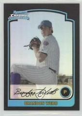 Brandon Webb [Refractor] Baseball Cards 2003 Bowman Chrome Prices