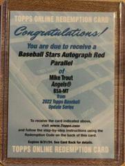 Mike Trout [Red] #BSA-MT Baseball Cards 2022 Topps Update Stars Autographs Prices