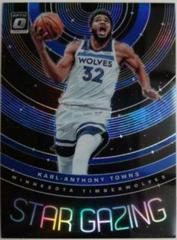 Karl Anthony Towns [Blue] #2 Basketball Cards 2019 Panini Donruss Optic Star Gazing Prices