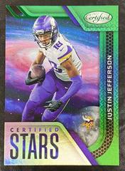 Justin Jefferson [Green] Football Cards 2022 Panini Certified Stars Prices