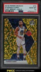 Stephen Curry [Fast Break Gold] Basketball Cards 2019 Panini Mosaic Prices