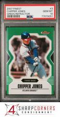 Chipper Jones [Green Refractor] Baseball Cards 2007 Finest Prices