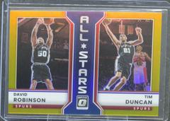 David Robinson, Tim Duncan [Gold] Basketball Cards 2022 Panini Donruss Optic All Stars Prices