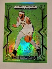 Carmelo Anthony [Green Flood] Basketball Cards 2021 Panini Obsidian Prices