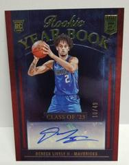 Dereck Lively II [Red] #32 Basketball Cards 2023 Donruss Elite Rookie Yearbook Autograph Prices
